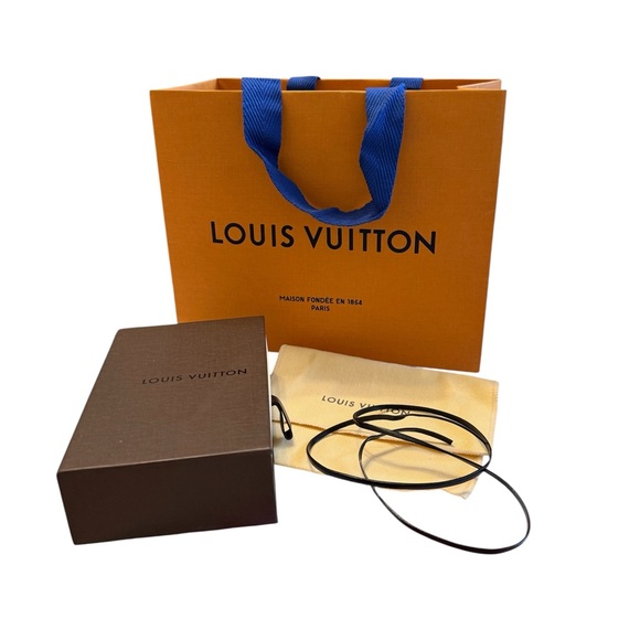 Louis Vuitton Brown Gift Box Set w/ Dust Bag & Shopping Bag 3.5x5x1.5 Authentic